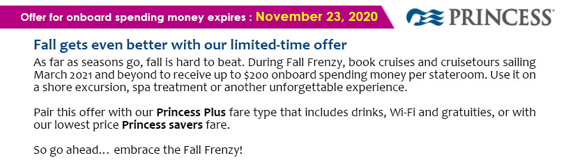 Princess Cruises：Cruise Deals and Air Steals!