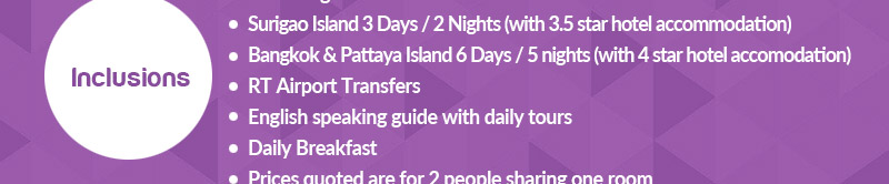 Surigao and Bangkok/Pattaya Island Adventure From $1,690